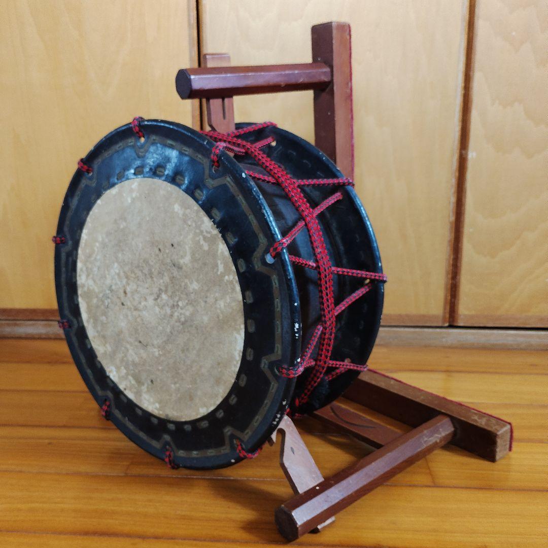 座敷用締め太鼓 締め太鼓 和太鼓 和楽器 スタンド付き 直径約33cm