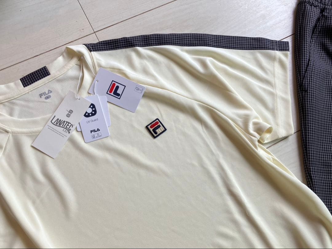 FILAフィラ メンズL 2024年秋冬モデルガンクラブチェック上下セットアップ