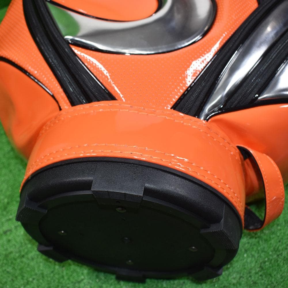 PUMA/プーマ ゴルフ エナメルキャディバッグ９型【オレンジ】中古！