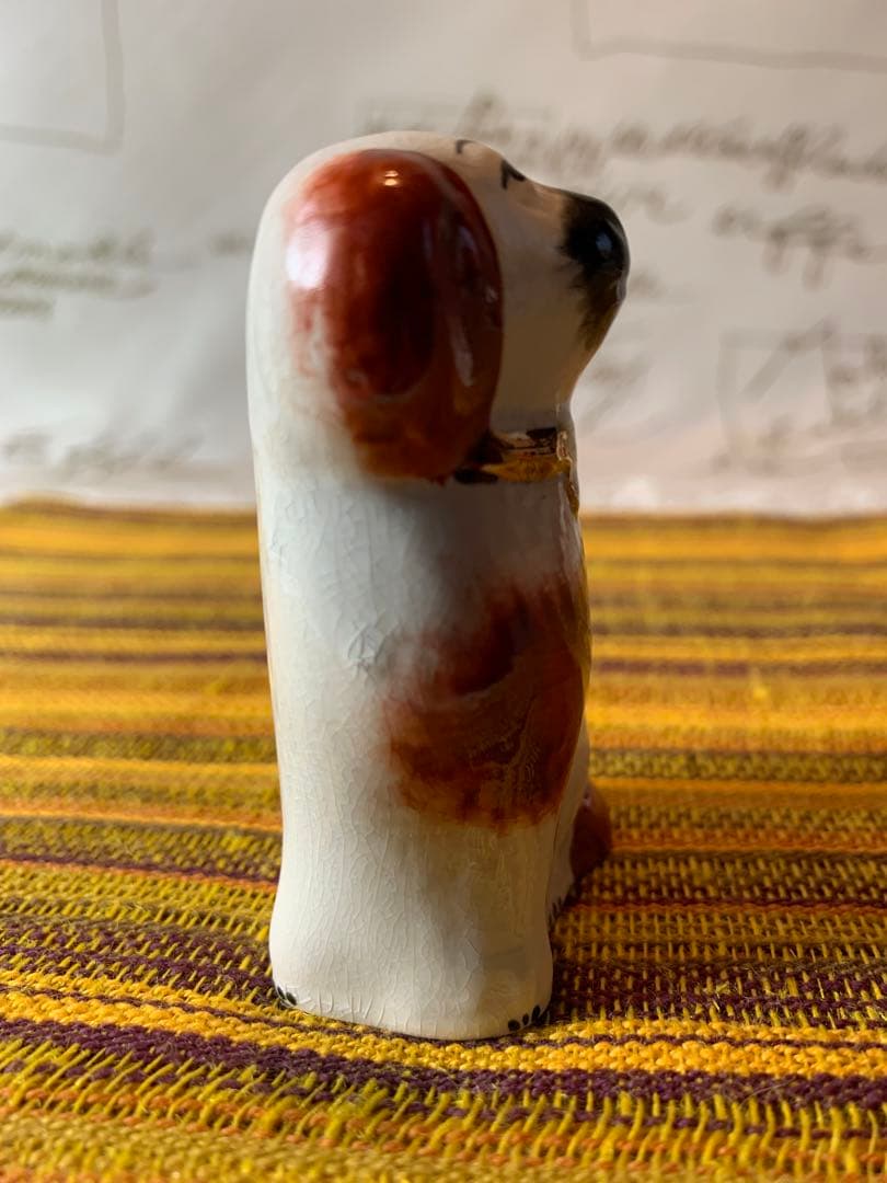 イギリス製　ビンテージのスタッフォードシャードックの可愛いミニの2匹セット！