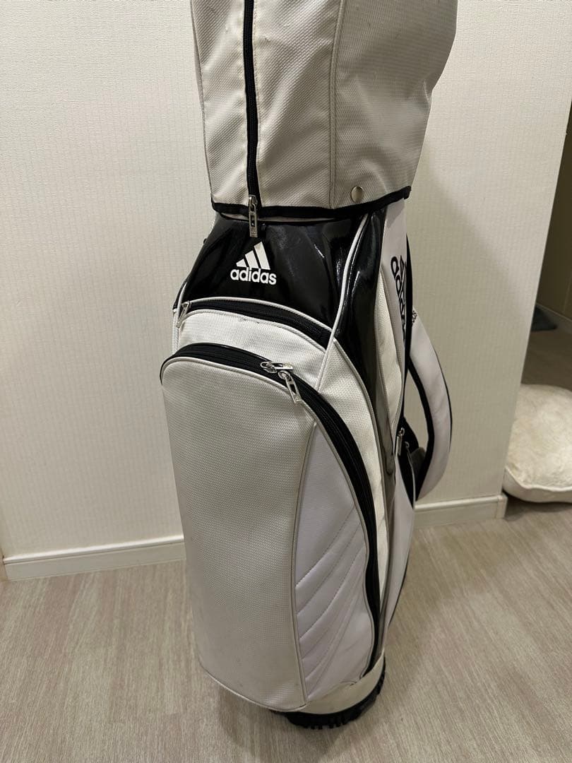 アディダス ゴルフ キャディバッグ ホワイト×ブラック メンズ用
