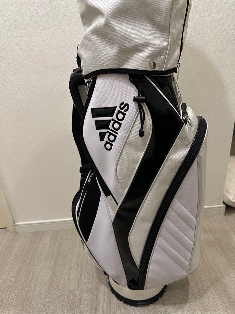 アディダス ゴルフ キャディバッグ ホワイト×ブラック メンズ用