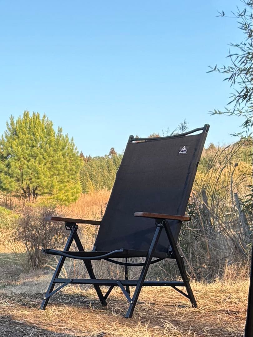 RATELWORKS ストレージコンパクトリクライニングチェアハイバック BK