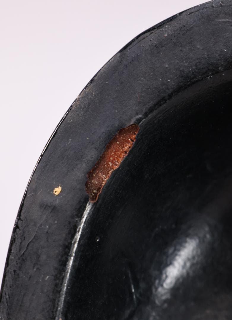 時代 古面　木彫彩色能面「小面」縦21cm　女面 お歯黒 能楽面　BK127