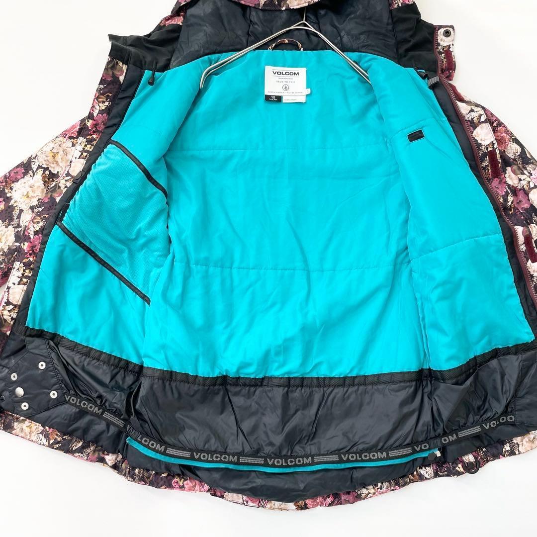 4459【美品】ボルコム ジャケット スノボウェア レディース 花柄 耐水性