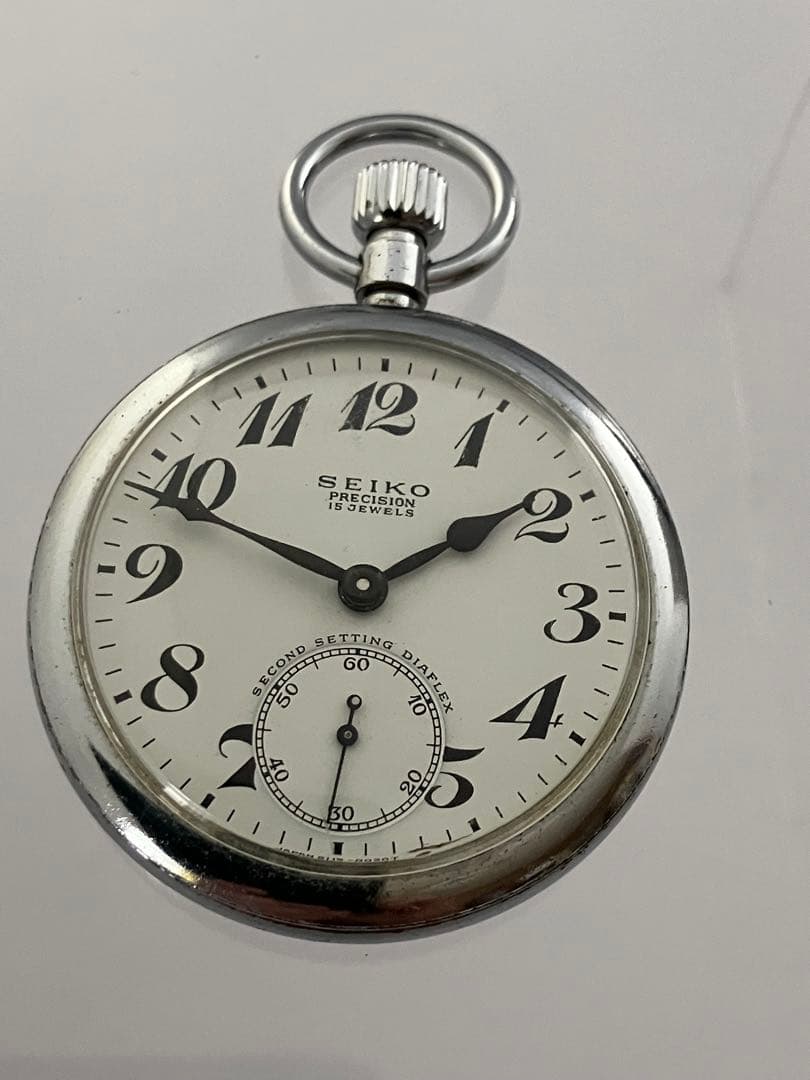 国鉄時代の懐中時計　１９セイコー　スモセコ　昭和４７年 不動品