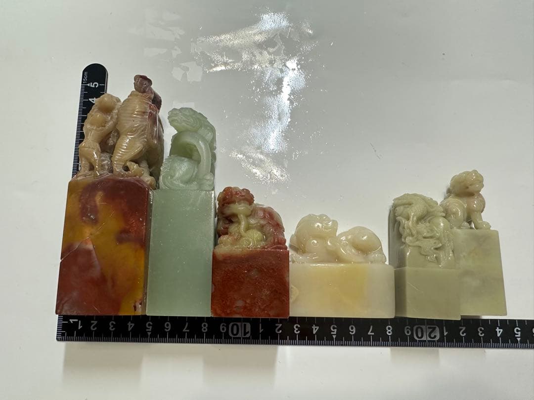 年末感謝祭　篆刻　印材　印石　まとめ　書道　落款　遊印　45点　②