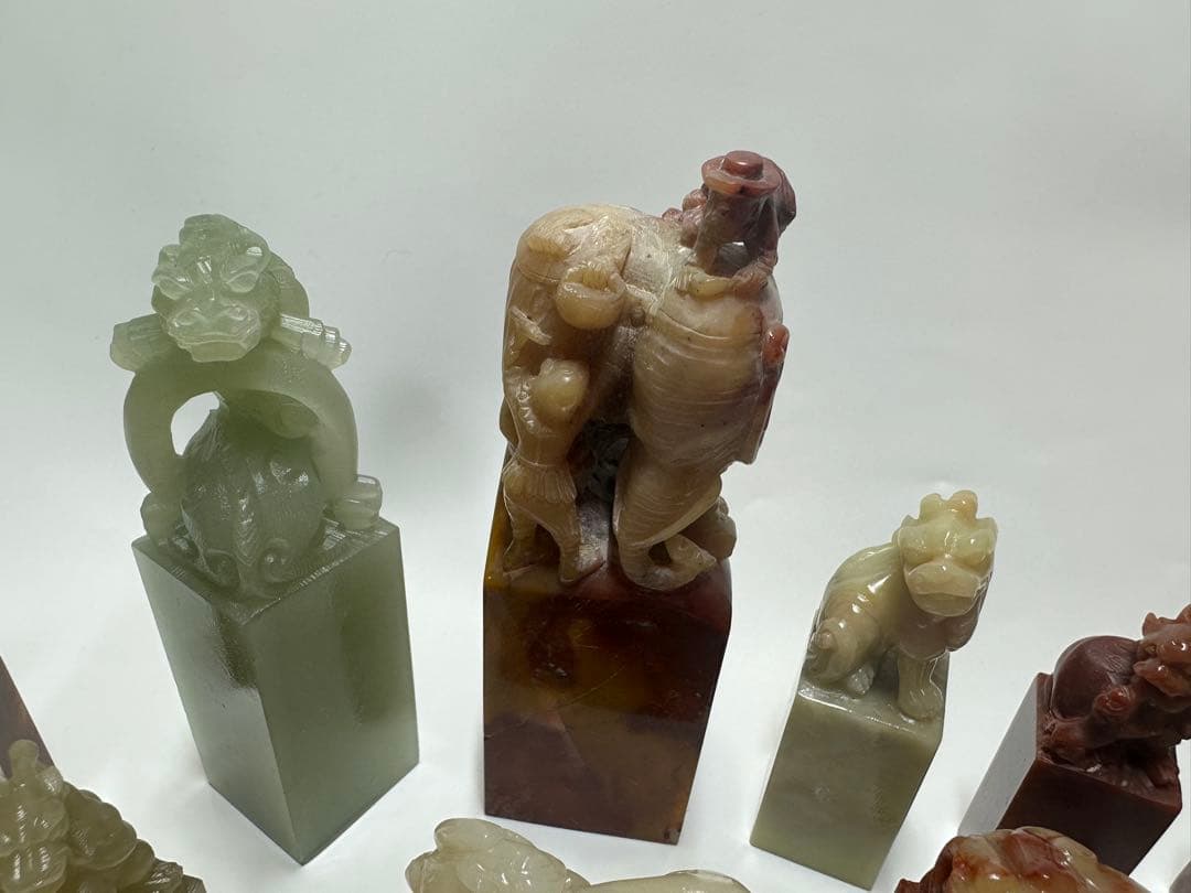 年末感謝祭　篆刻　印材　印石　まとめ　書道　落款　遊印　45点　②