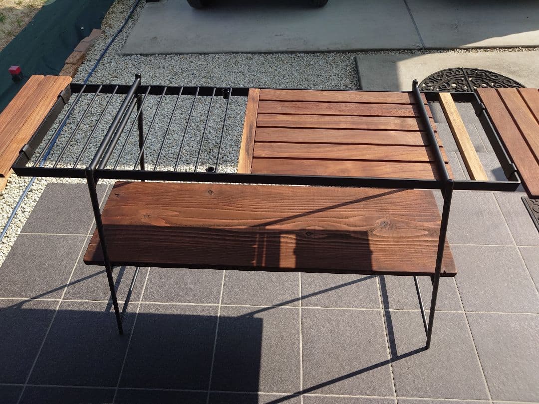 h＆o キッチンテーブル ヴォールナット 収納袋付き