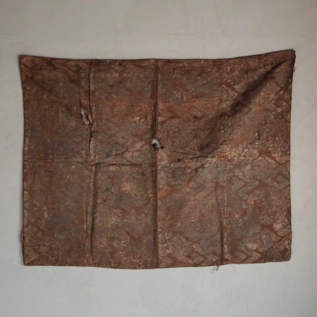 江戸時代 西陣織 銀襴 打敷 古裂 古美術 古道具 アンティーク 古裂