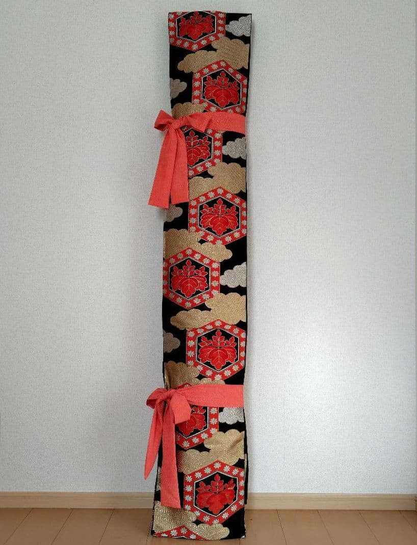 お琴カバー【桐】着物帯 ゆたん油単ハンドメイド 和楽器 正絹 袋帯 山田流生田流