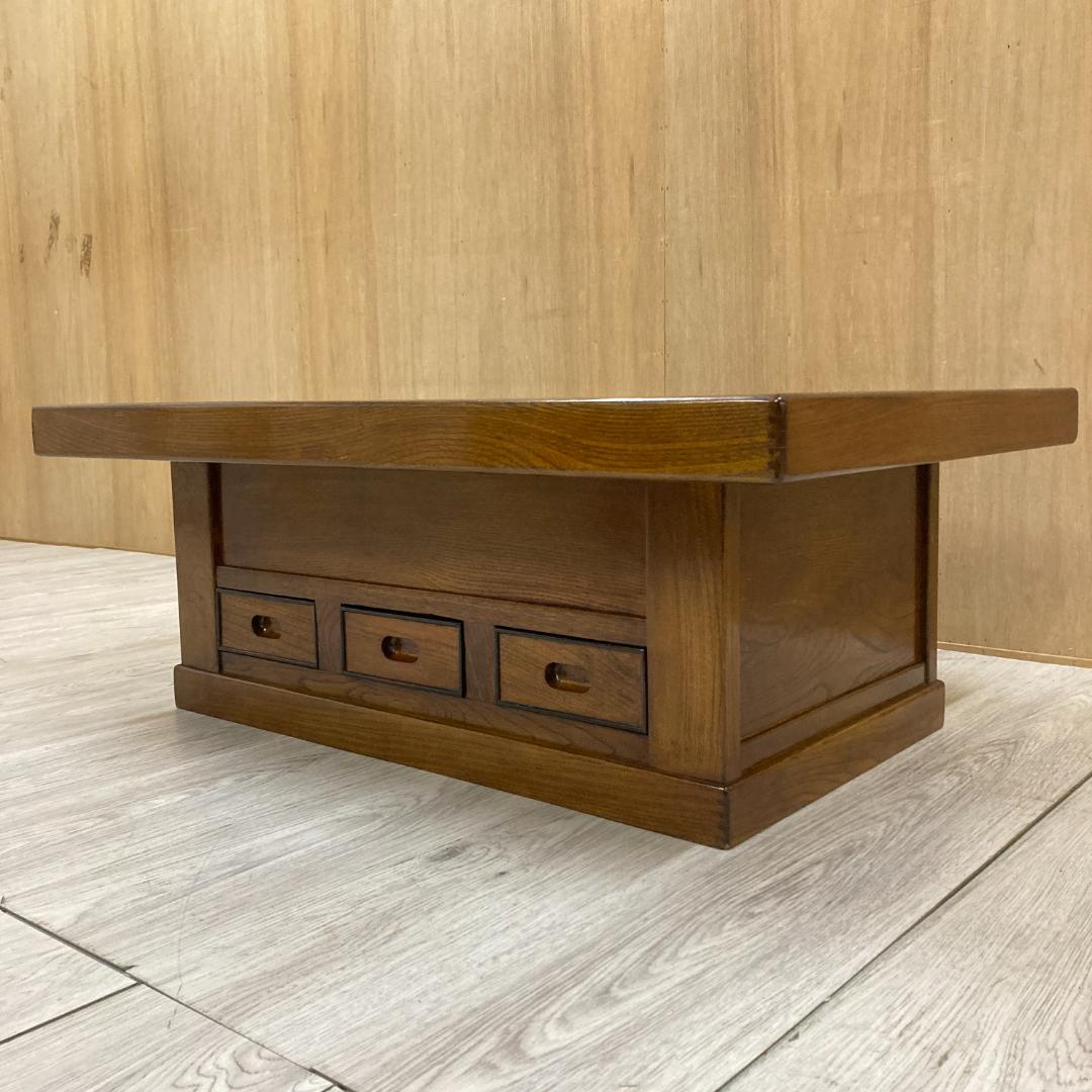 囲炉裏テーブル　座卓　昭和レトロ 火鉢 古民家　 引き出し 木製　天然木