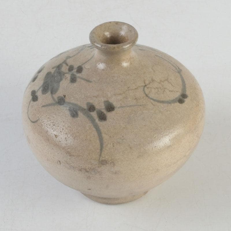 伊万里焼　古伊万里　染付　花草文　油壷　小壷　V　9775