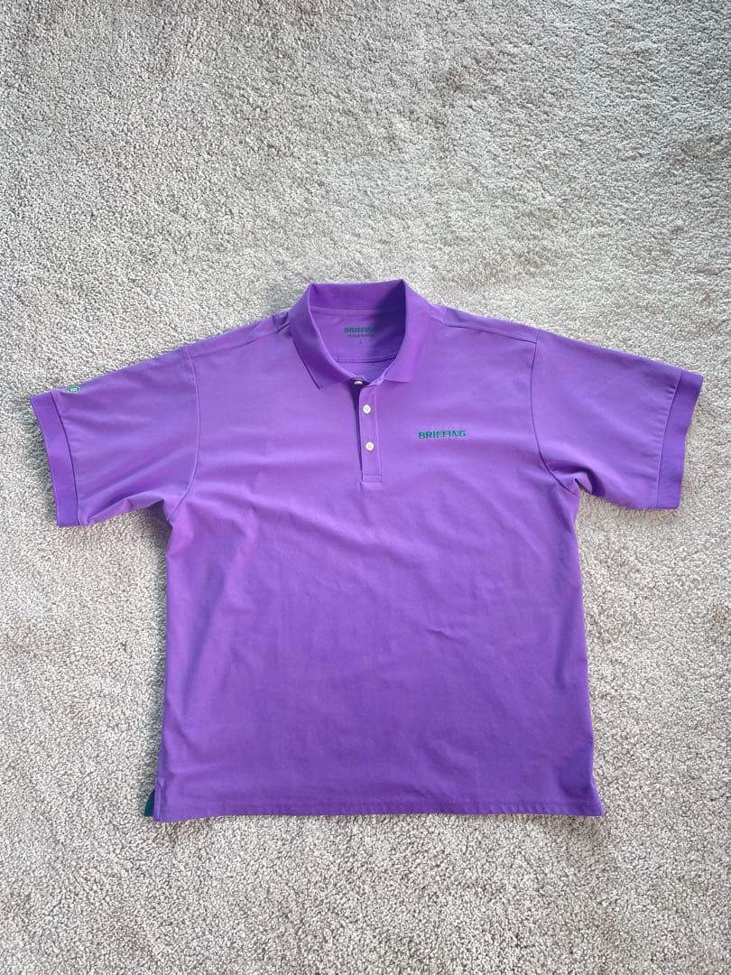 美品✨大きいサイズ【BRIEFING】ポロシャツ 現行 23ss 刺繍ロゴ L