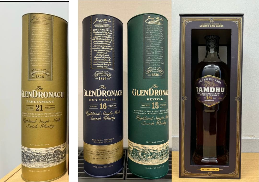 新品未開栓 グレンドロナック　タムデュー　4本セット　旧ボトル