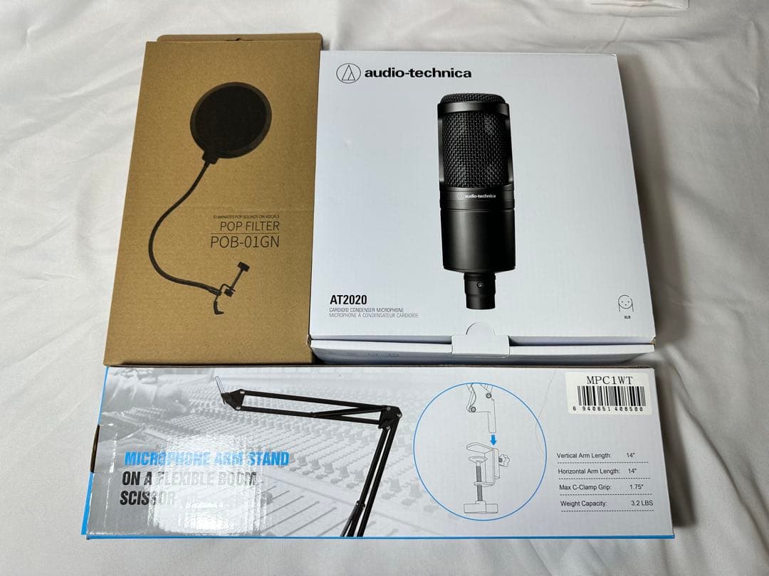 AT2020 オーディオテクニカ コンデンサーマイクセット