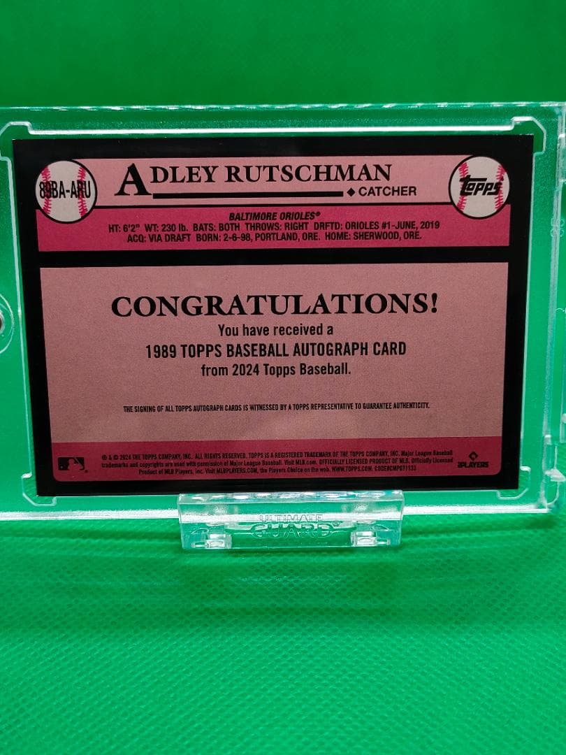 【美品】Adley Rutschman_オンカード直筆サイン_