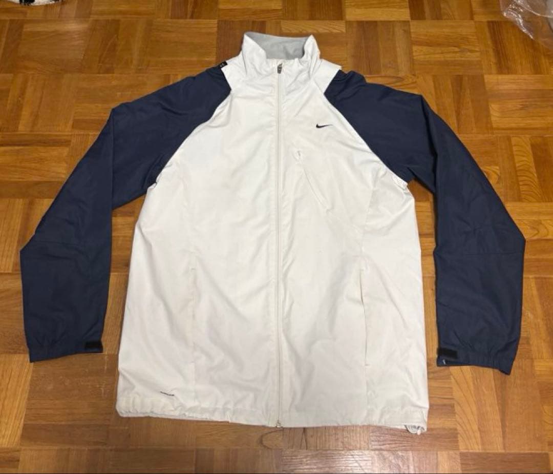 【Nike 】2wayウィンドブレーカー　XL ホワイト/ネイビー