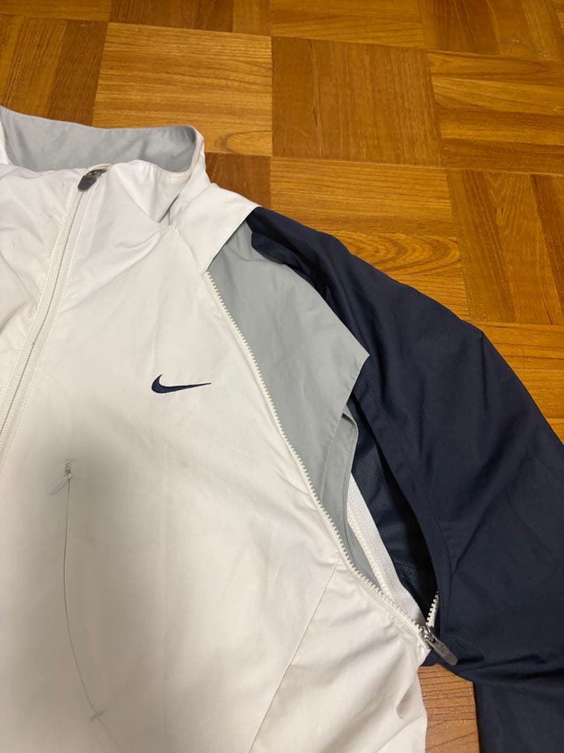 【Nike 】2wayウィンドブレーカー　XL ホワイト/ネイビー