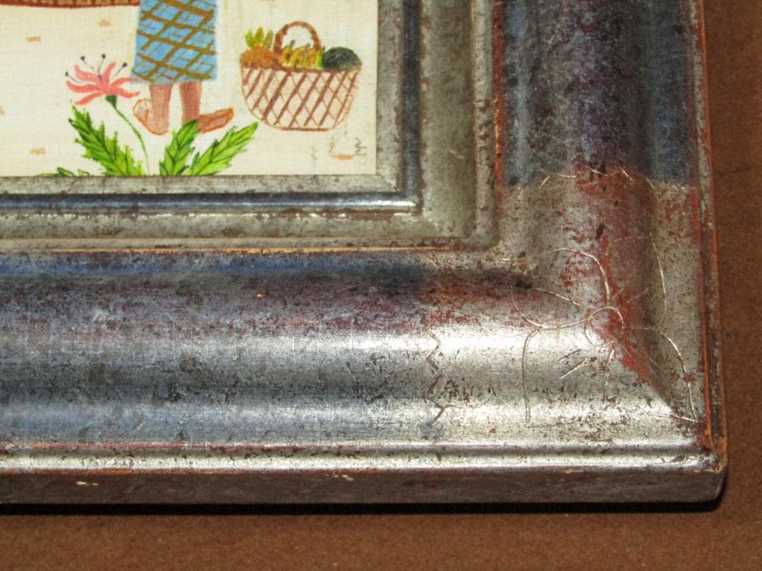 真作保証【ピュース　エキゾチックな市場　Ｆ１０　肉筆洋画額装】フランス画家