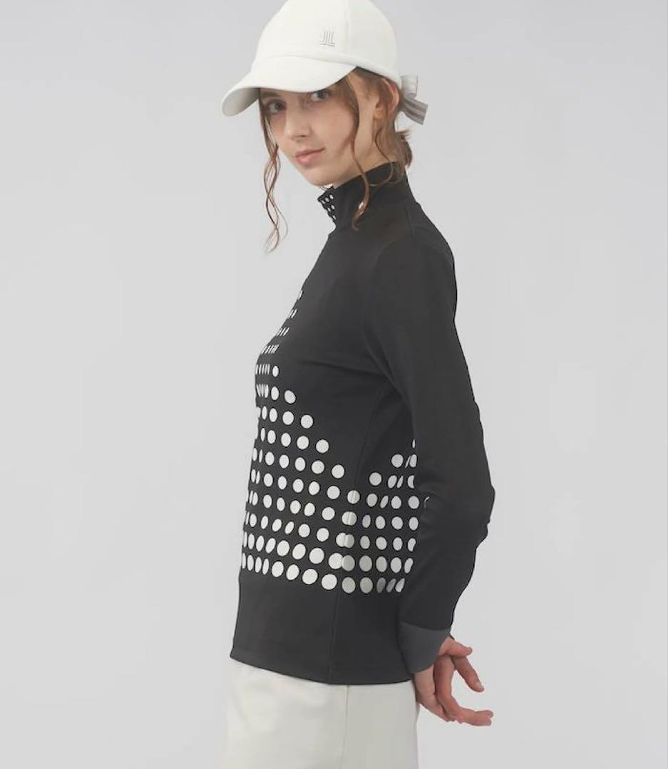 LANVIN SPORT ドット柄 モックネック 長袖 レディース