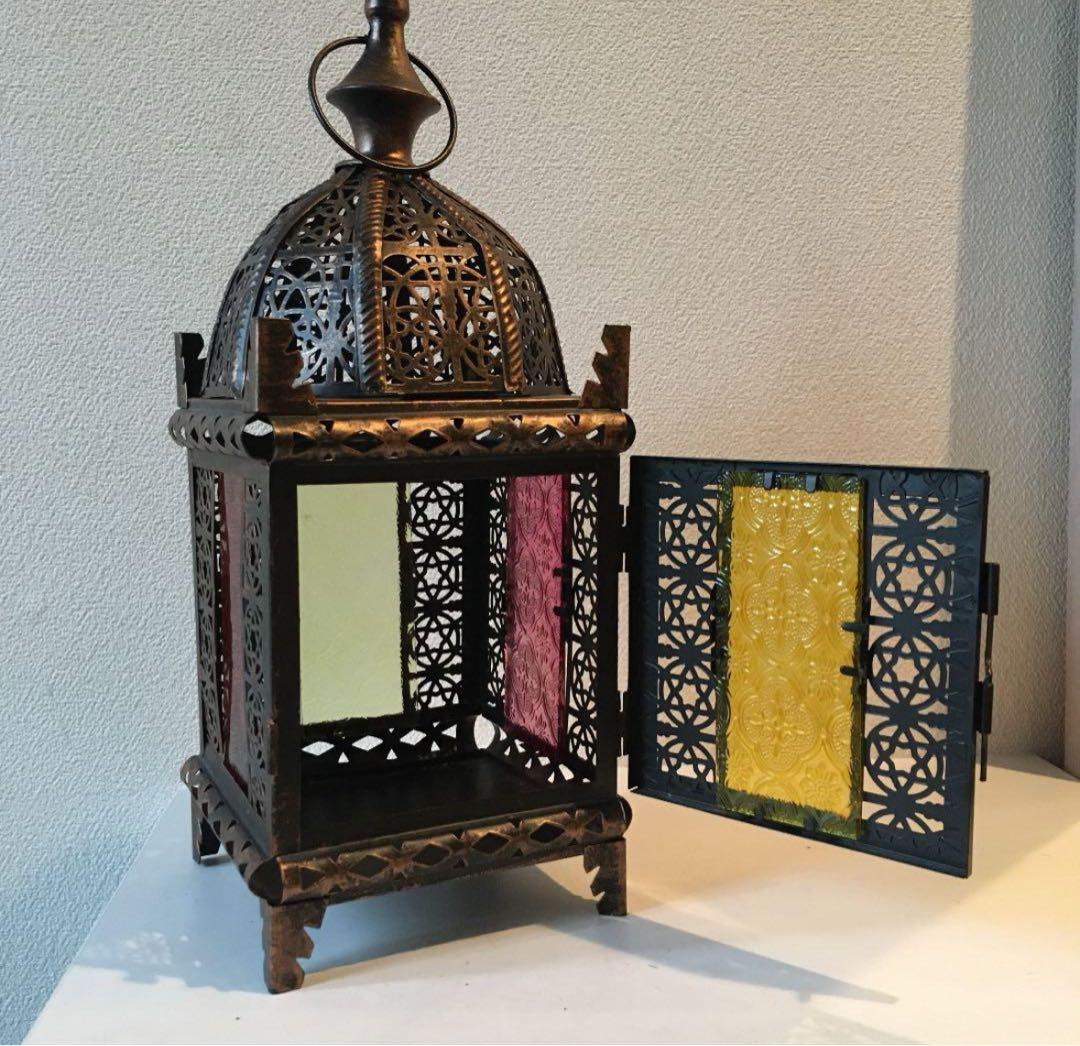 モロッコ　置物小物入れ　ランプシェード