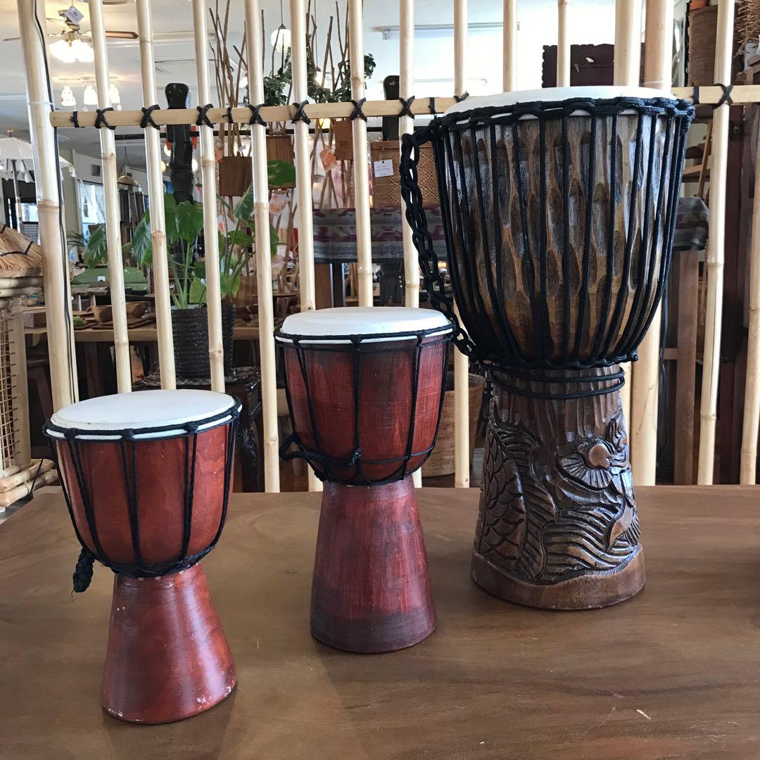 在庫セール 訳あり ジャンベ(太鼓) H50cm ヤギ革 打楽器 民族楽器