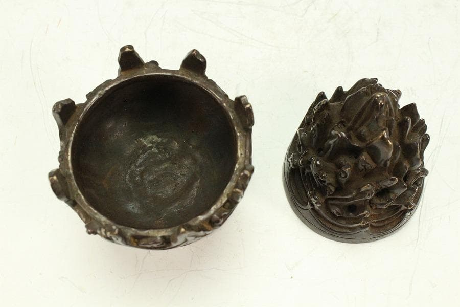 仏教美術 古銅 博山炉 香炉(K-LC973)