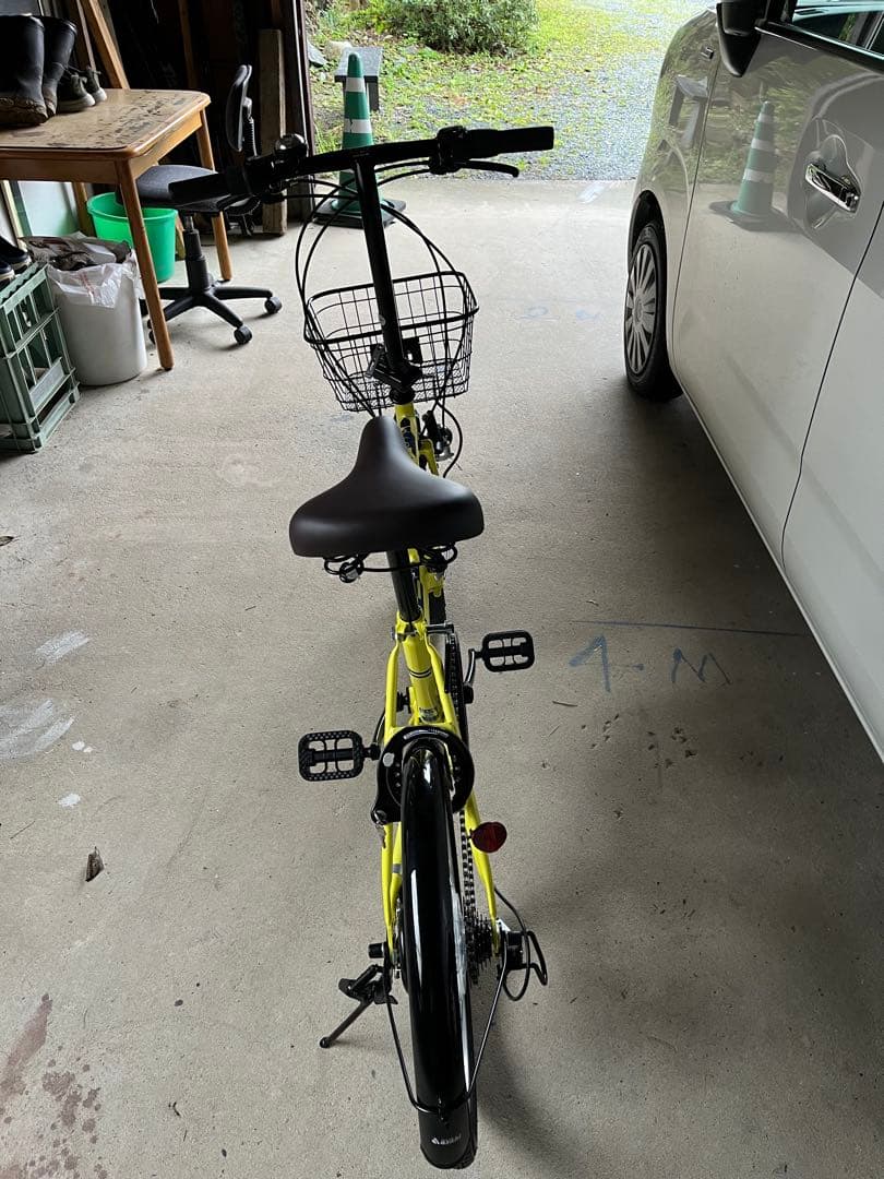 新品未使用　折りたたみ自転車(黄色)