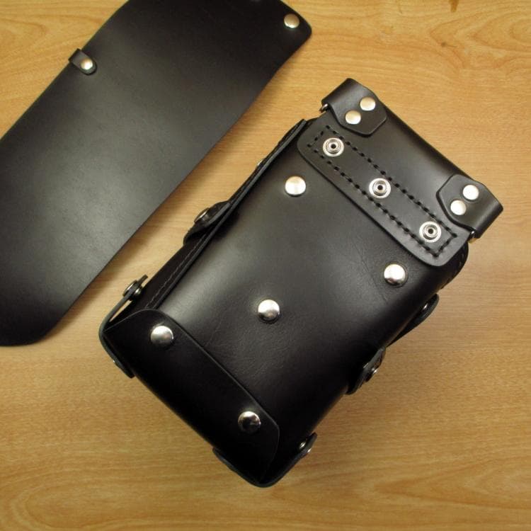 【トリマー向き】 フタ付　ブラック　８丁　本革シザーケース　TSC-14/CKA