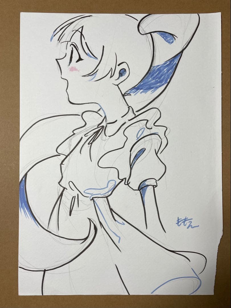 ももえ 原画 MOMOE 直筆 ドローイング イラスト 現代アート