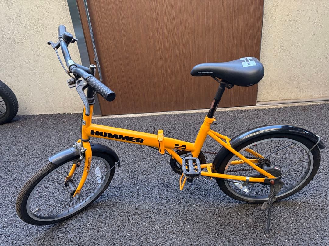 【新品・未使用 ※訳あり】HUMMER 折りたたみ自転車 イエロー