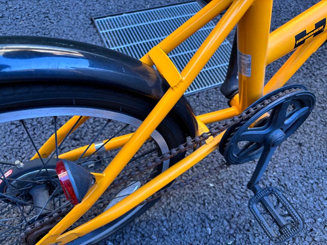 【新品・未使用 ※訳あり】HUMMER 折りたたみ自転車 イエロー