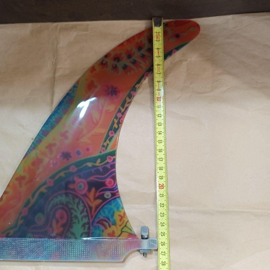 10インチ センターフィン　ロングボード　シングルフィン　アートグラス