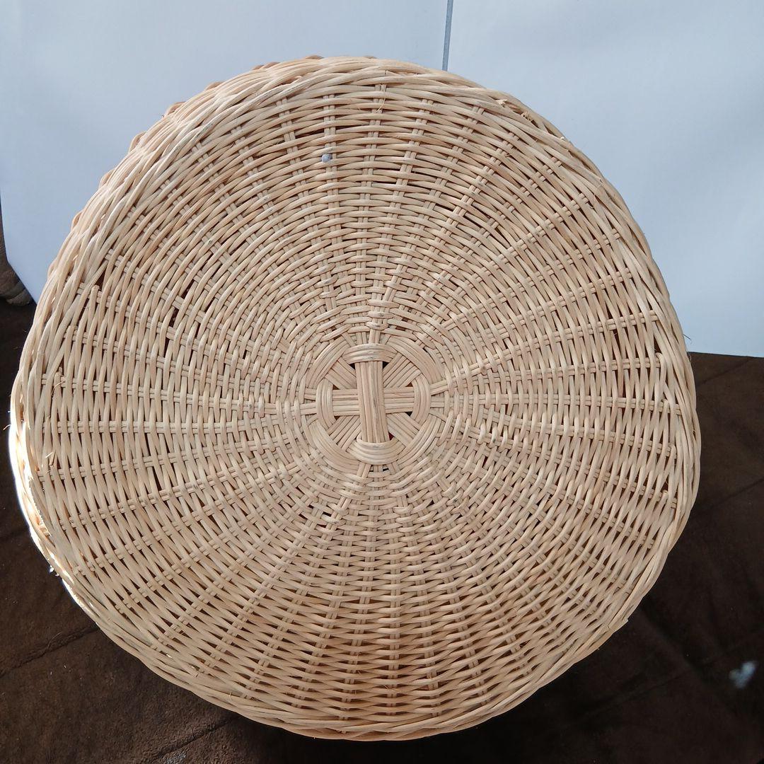 ねこちぐら。籐。手作り。昭和レトロ。