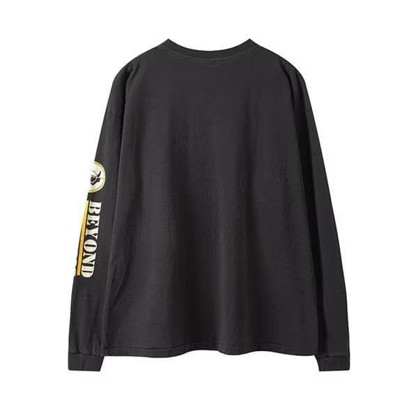 SAINTロゴプリント ブラック 長袖Tシャツ