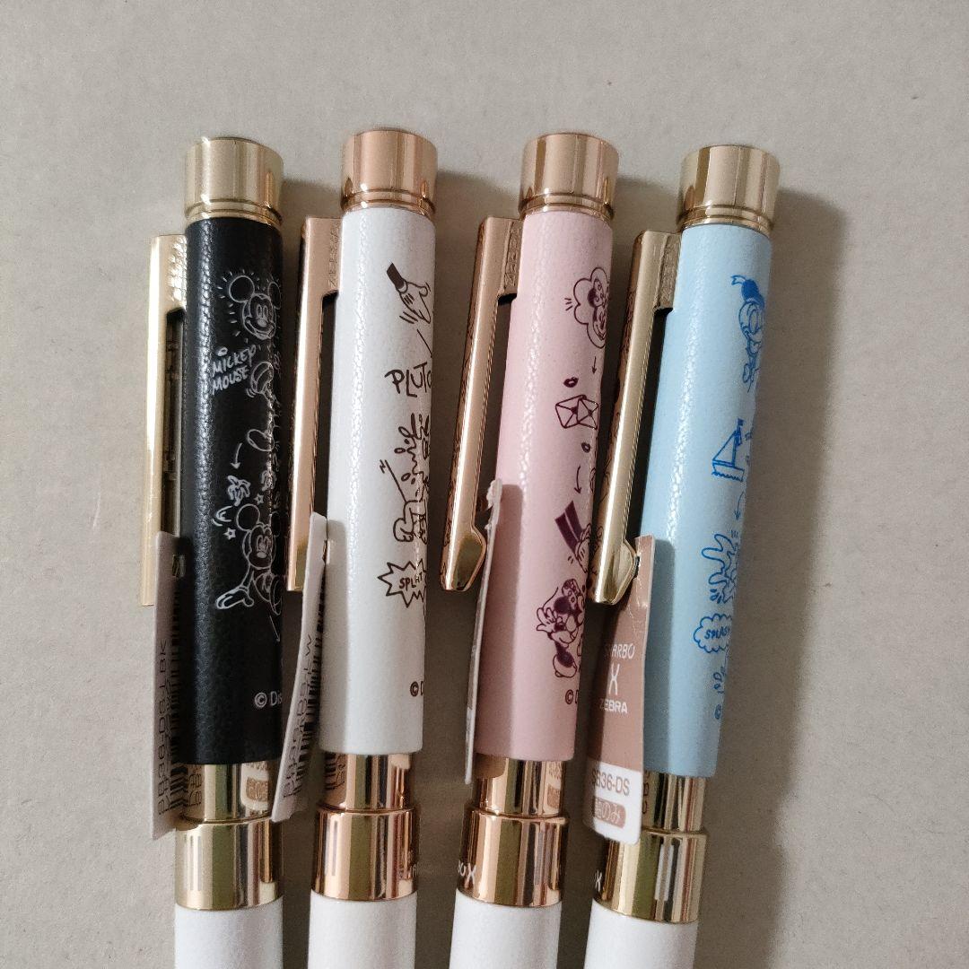 限定　ディズニー　シャーボX レザー　 4本　ボールペン 軸のみ