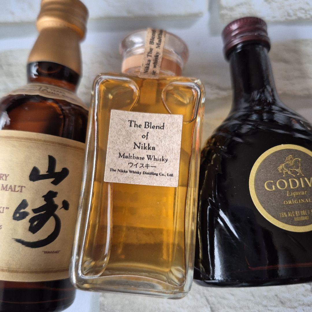 ミニ山崎 12年、響 17年、ニッカブレンド、ゴディバリキュールセット