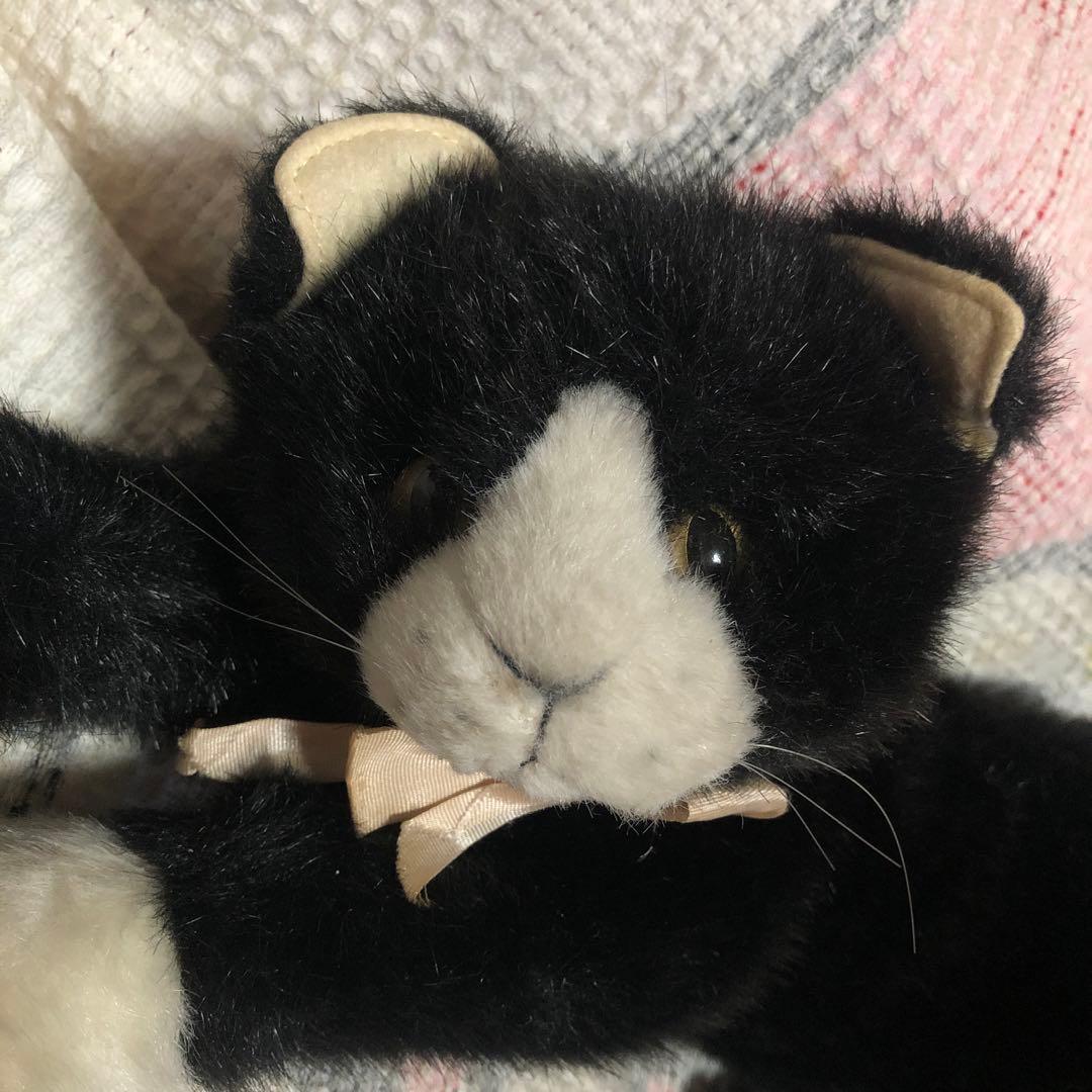 モンスイユ　大きな黒猫　寝そべりポーズ　ぬいぐるみ　中古品