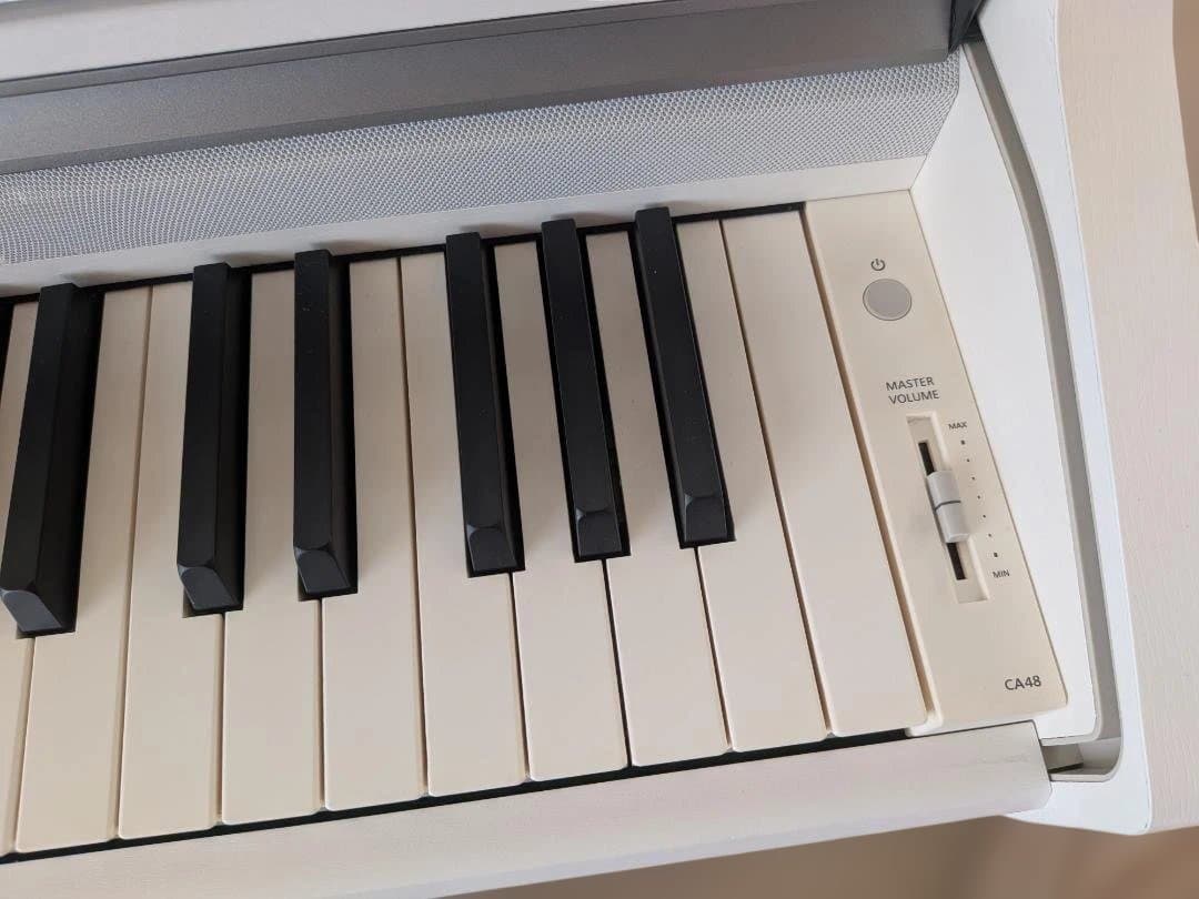【木製鍵盤】KAWAI 電子ピアノ CA48 ホワイトメープル調（2019年製）