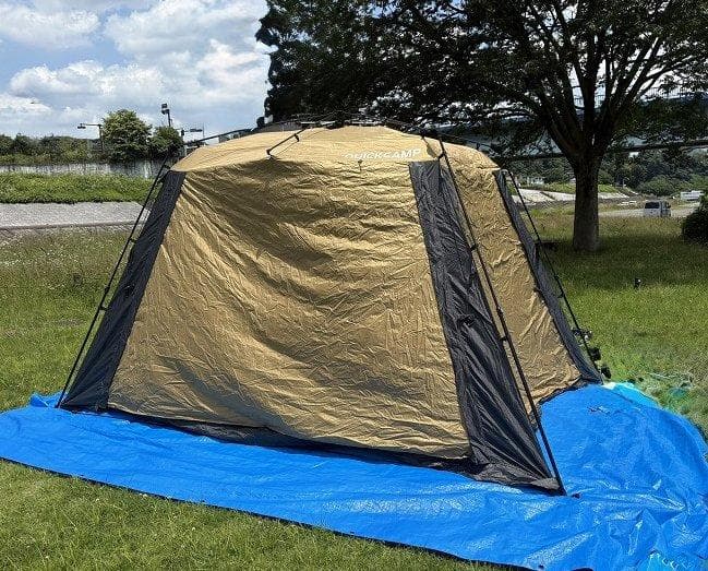 未使用！クイックキャンプ ワイドスクリーンタープ 4m×2.8m ワンタッチ