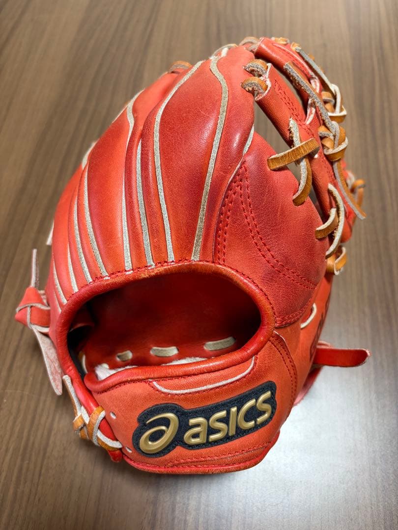 asics ゴールドステージ 軟式グローブ オレンジ