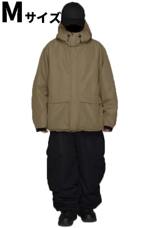 【最後の値下げ】25-26スノーボード ウェア/上下セット/ベージュ/ Lサイズ