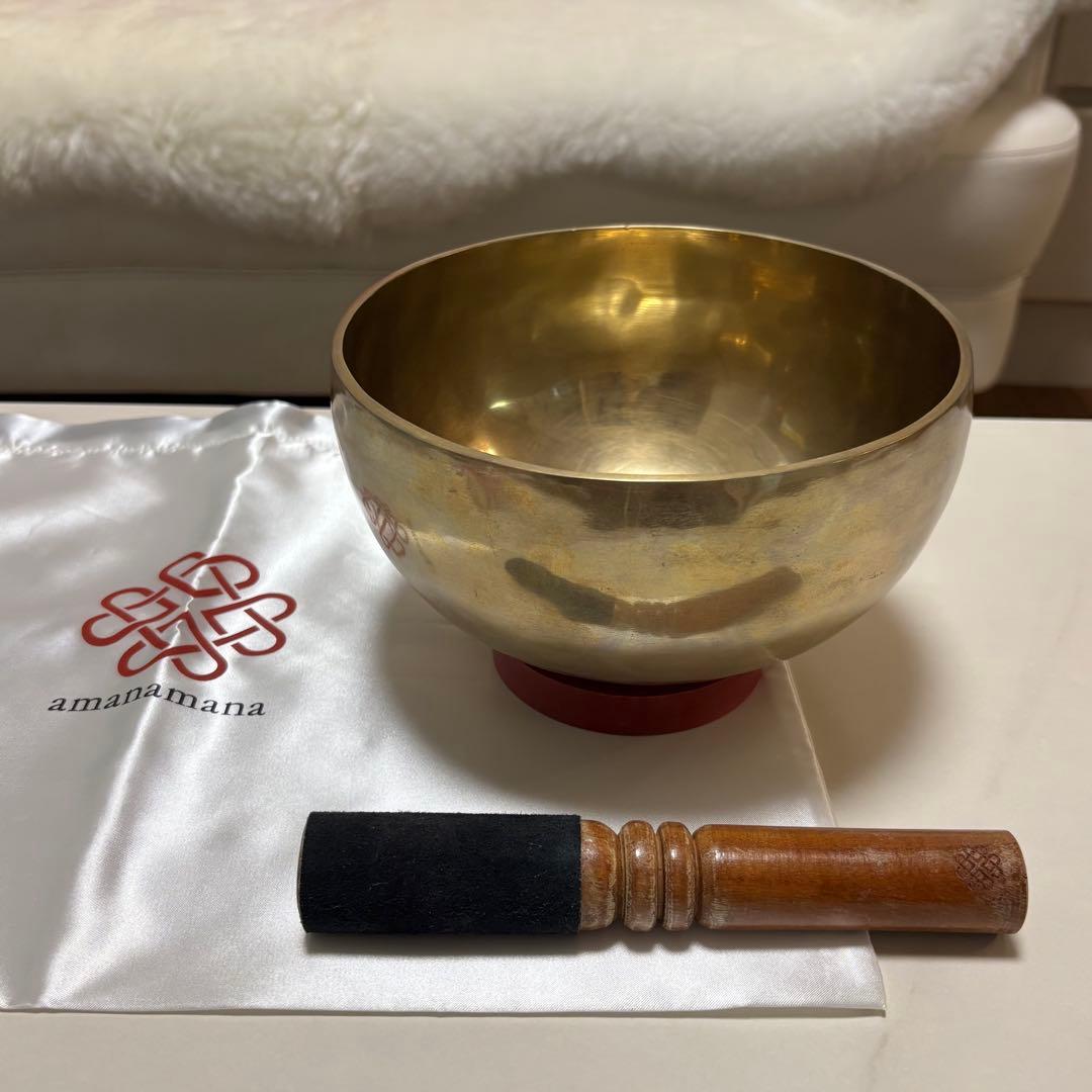 amanamana アマナマナ チベット　シンギングボウル　渋金小中　18cm