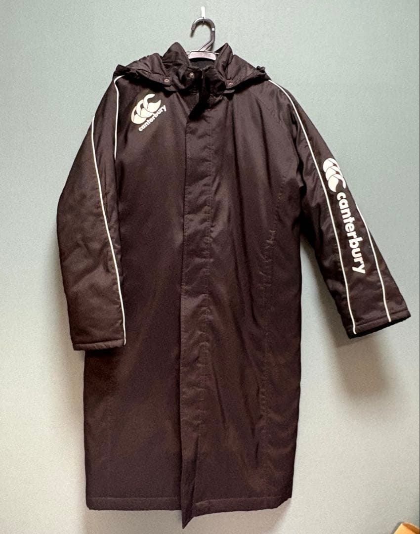 canterbury ベンチコート 150cm 黒　フード付き