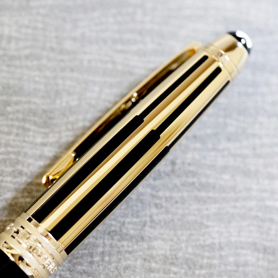 【レア美品 送料込み】モンブラン ボールぺン ソリテール ブラック＆ゴールド