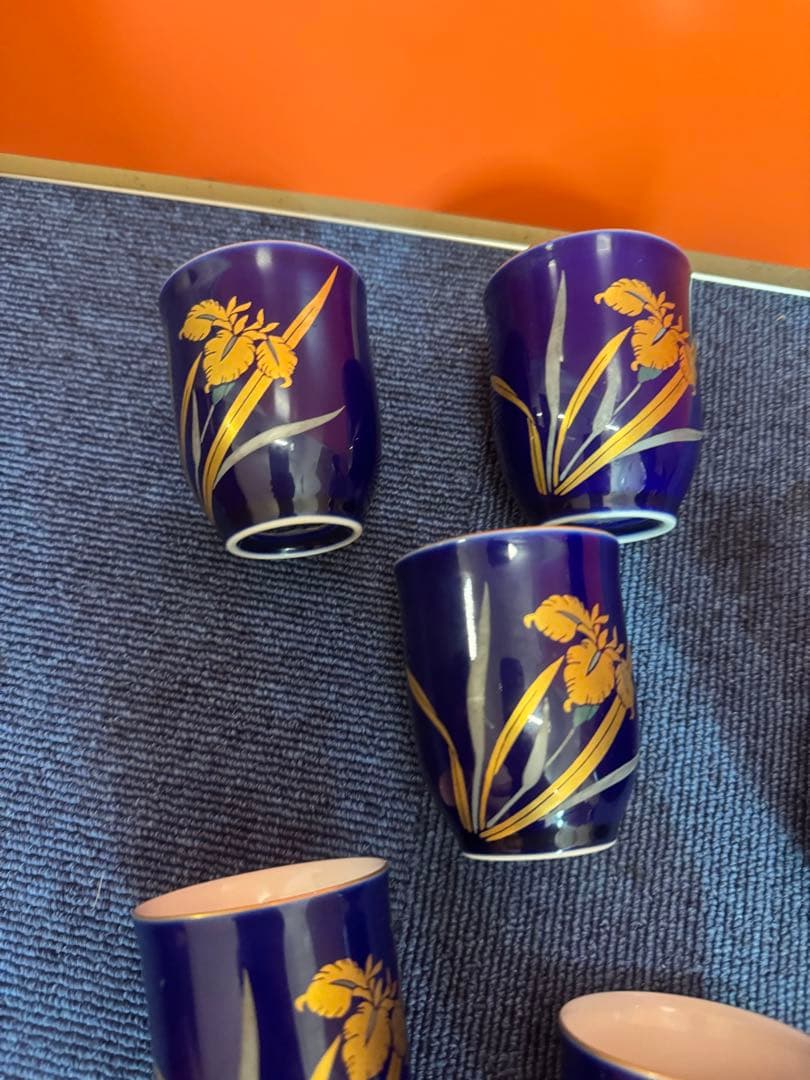 1971 深川製磁　金彩　茶器セット　急須1客　湯呑5客