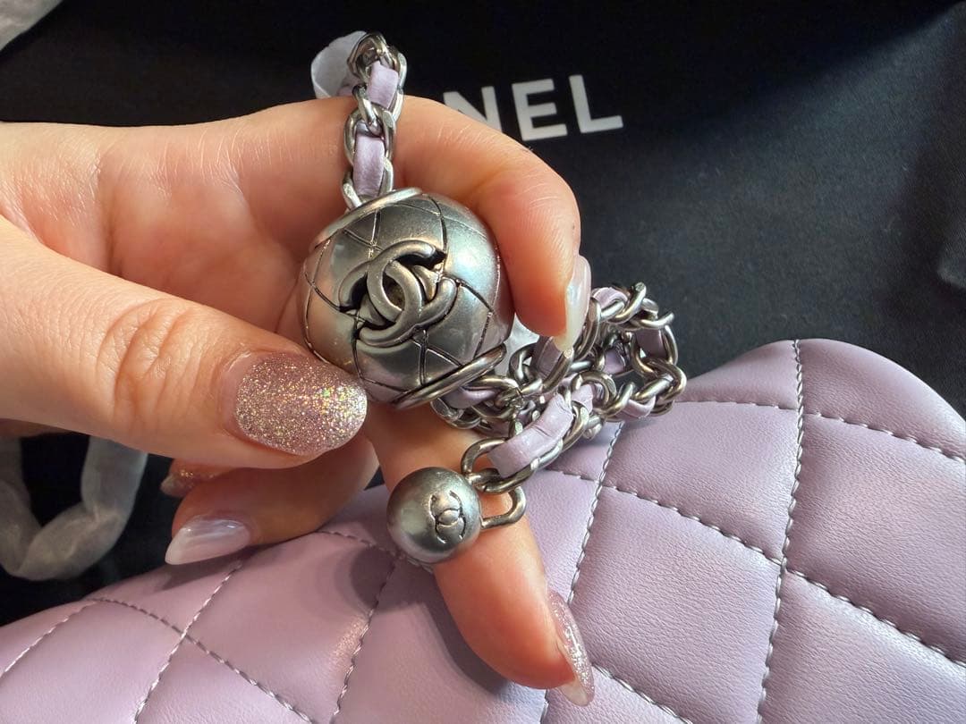 CHANEL ラベンダー キルティング ショルダーバッグ ノベルティー