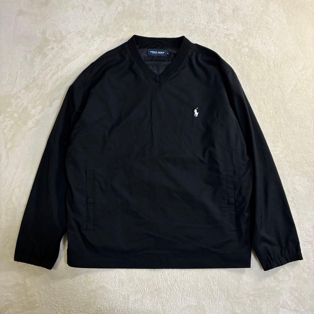 【美品】90s POLO GOLF Vネック ウォームアッププルオーバー L
