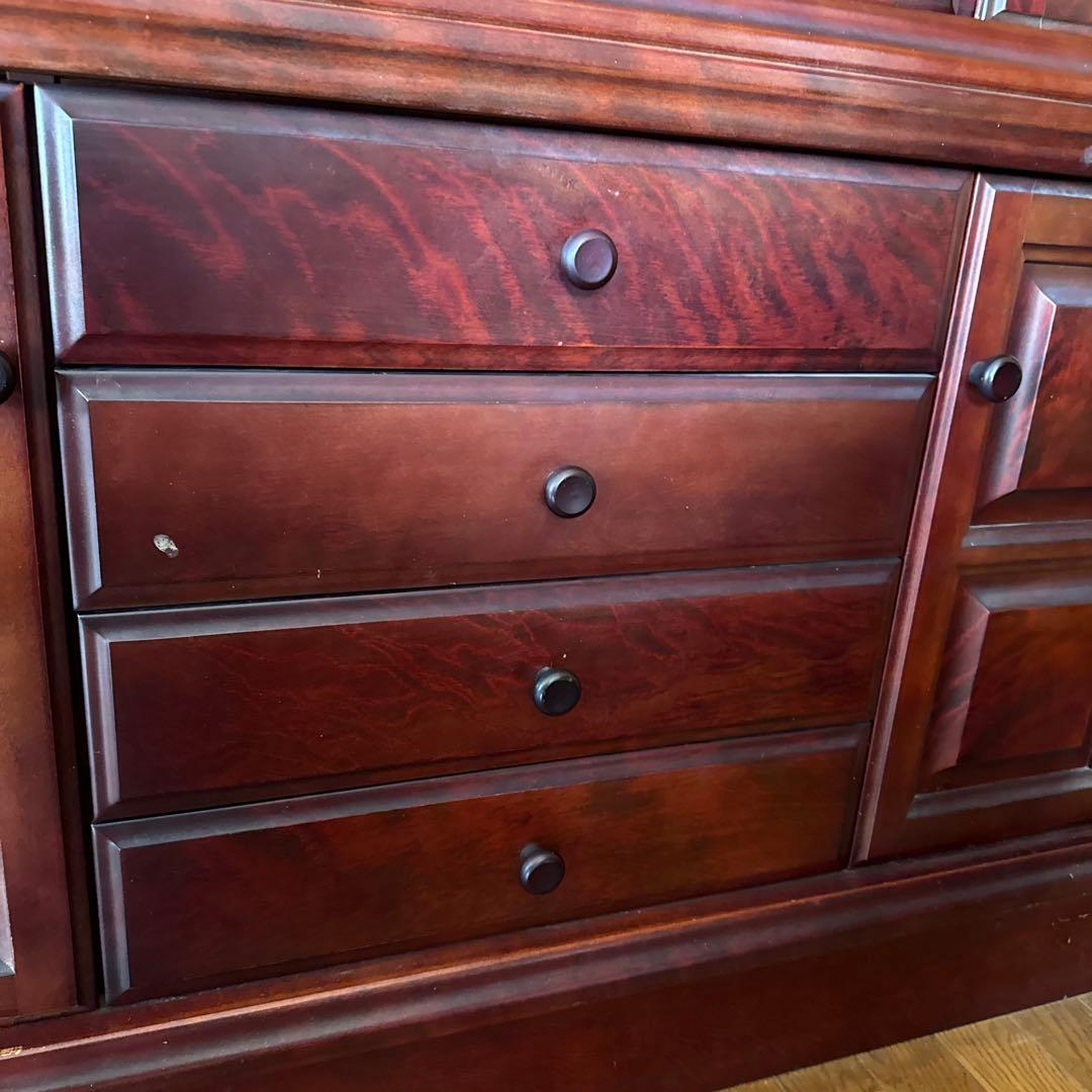 木製ガラス扉付きキャビネット＊アンティーク